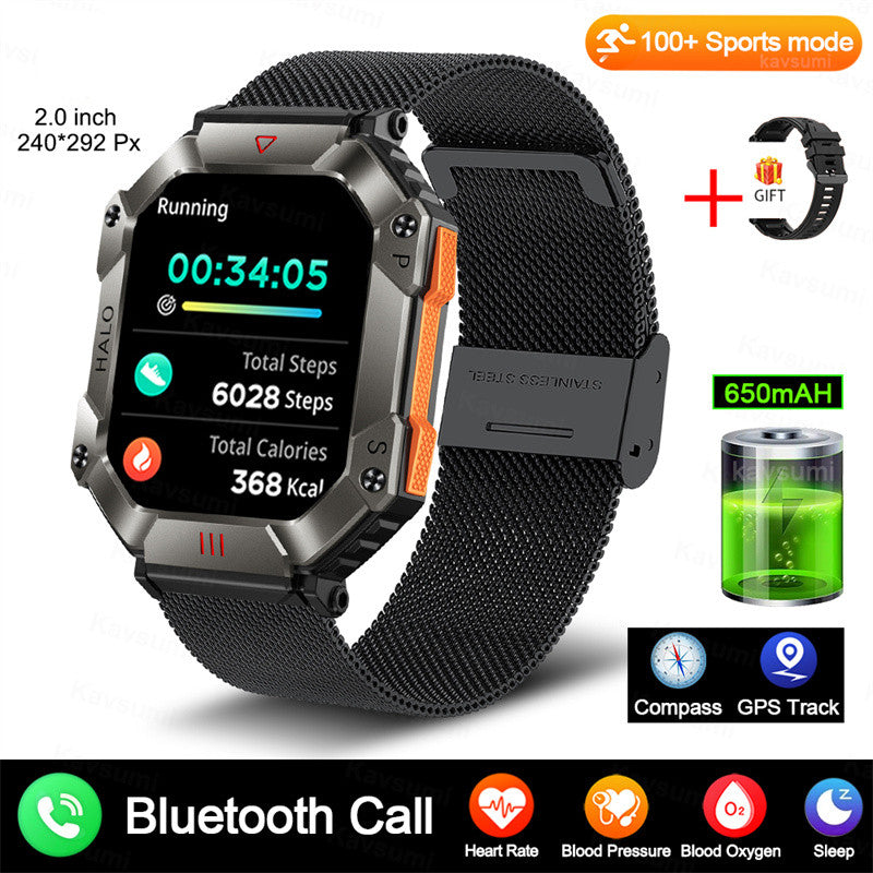 Military Outdoor Sports Smart Watch GPS Ftiness  Smartwatch For IPhone And Android Wemon & Men