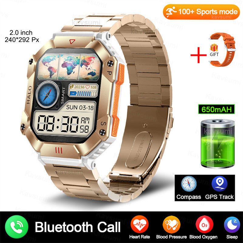 Military Outdoor Sports Smart Watch GPS Ftiness  Smartwatch For IPhone And Android Wemon & Men