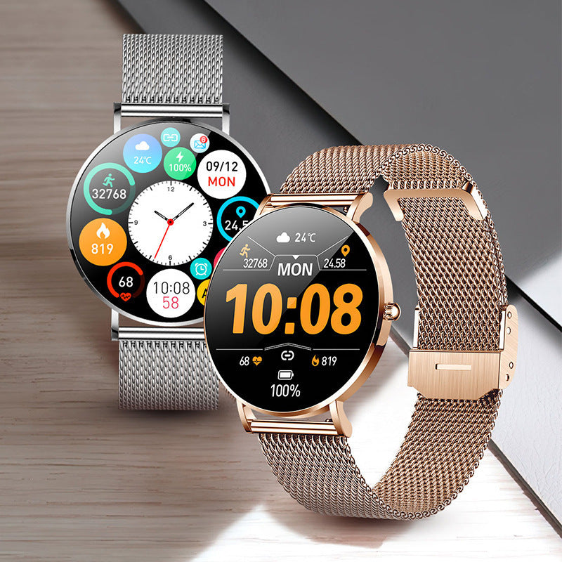 Ultra-Thin Smart Watch Women 1.36 Inch Screen Waterproof Photo Heart Rate Blood Pressure Blood Oxygen