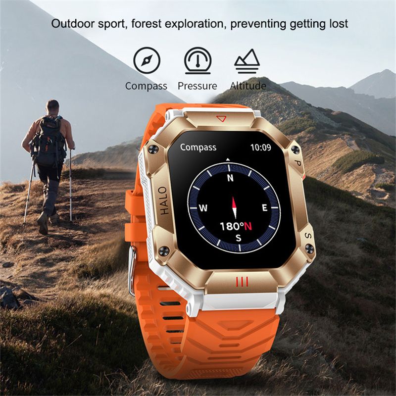 Military Outdoor Sports Smart Watch GPS Ftiness  Smartwatch For IPhone And Android Wemon & Men