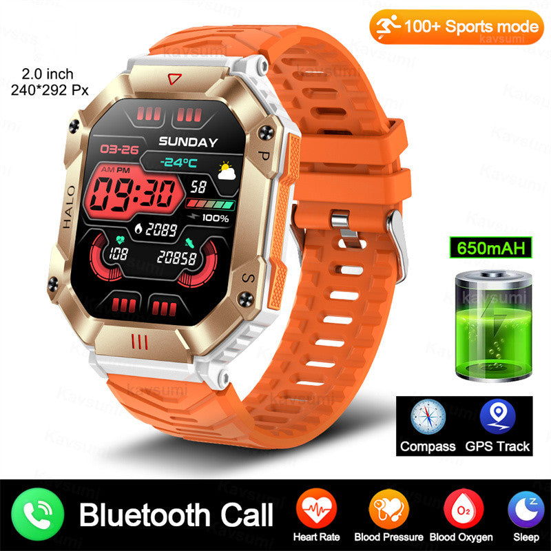 Military Outdoor Sports Smart Watch GPS Ftiness  Smartwatch For IPhone And Android Wemon & Men