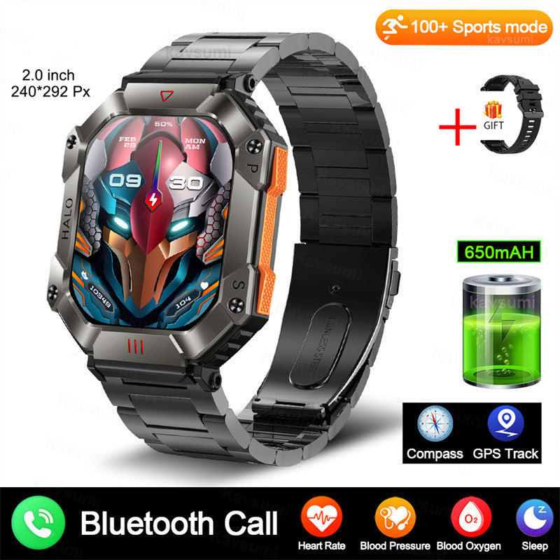 Military Outdoor Sports Smart Watch GPS Ftiness  Smartwatch For IPhone And Android Wemon & Men