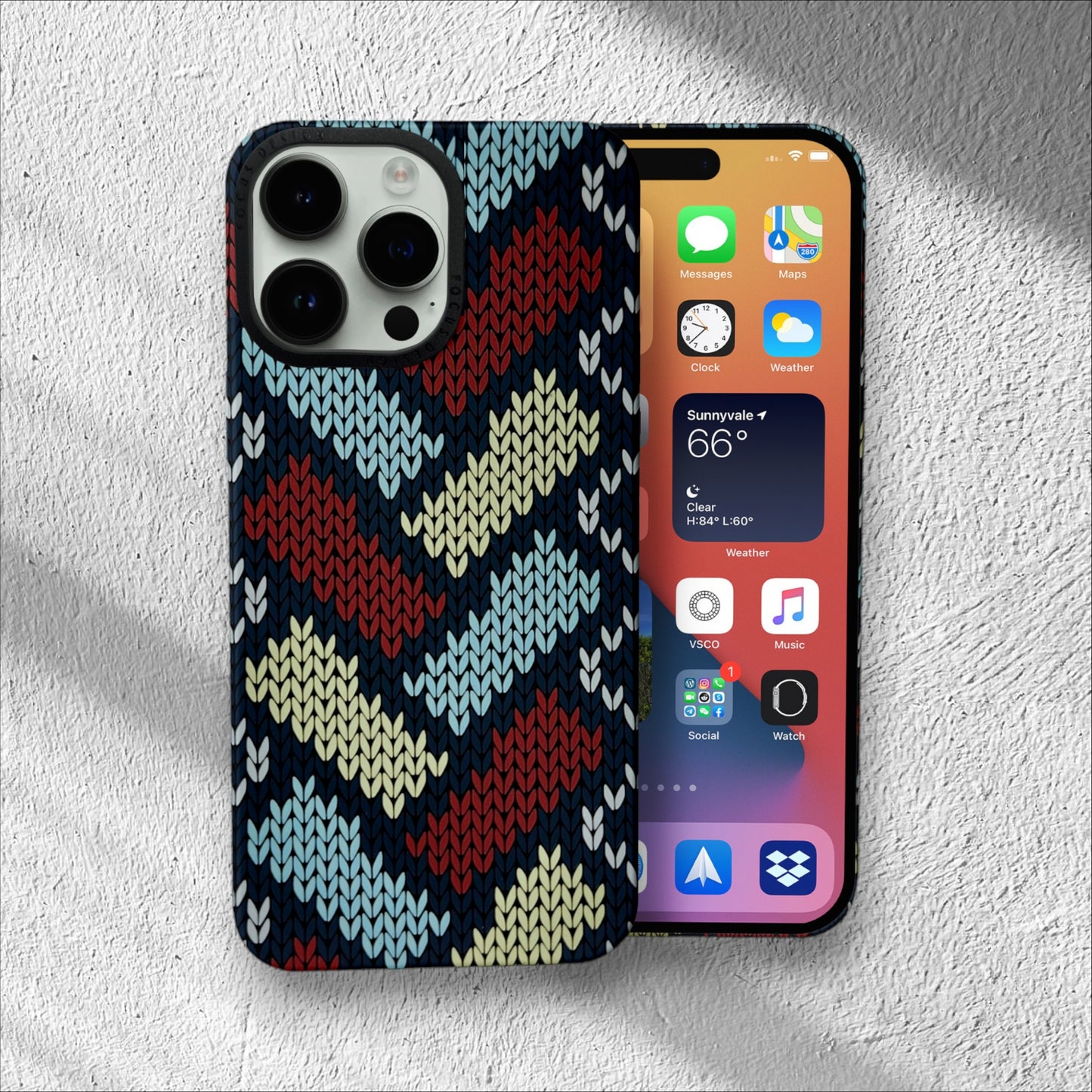 bubo Case for iPhone 14/15 (Compatible with Magsafe) - Knit Kevlar Carbon Fiber PC - Shock & Drop Absorbent, Scratch-Resistant