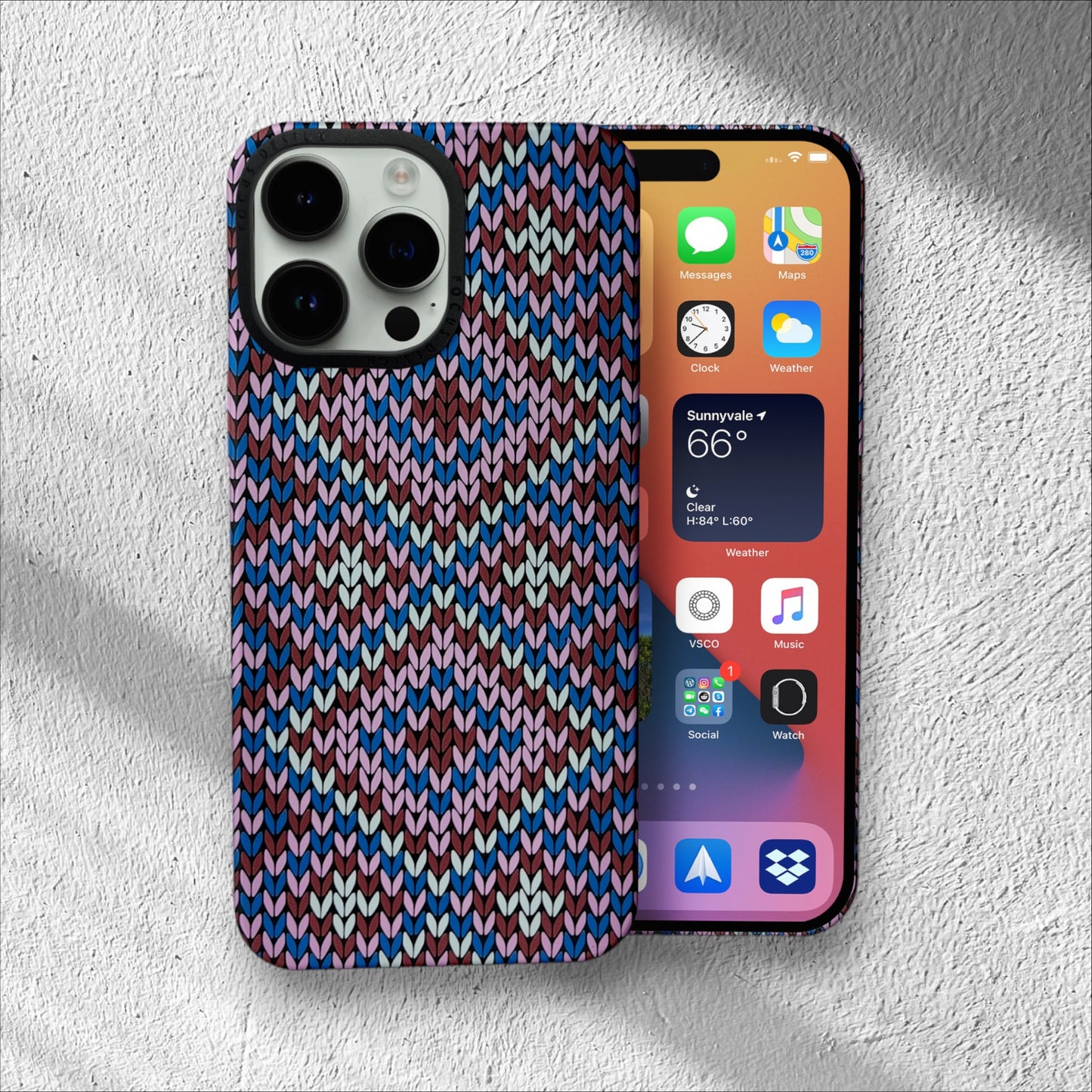 bubo Case for iPhone 14/15 (Compatible with Magsafe) - Knit Kevlar Carbon Fiber PC - Shock & Drop Absorbent, Scratch-Resistant