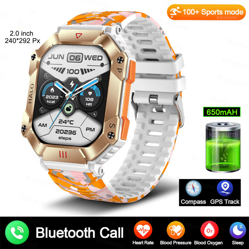 Military Outdoor Sports Smart Watch GPS Ftiness  Smartwatch For IPhone And Android Wemon & Men