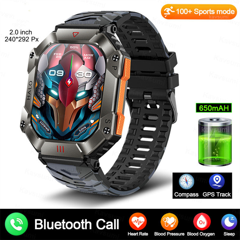 Military Outdoor Sports Smart Watch GPS Ftiness  Smartwatch For IPhone And Android Wemon & Men